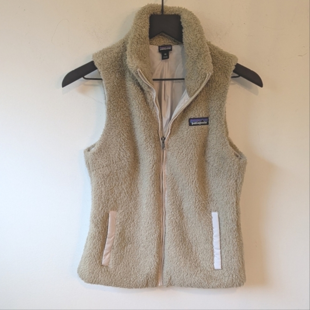 Patagonia Los Gatos Tan Fleece Vest Gorpcore Granola Girl XS